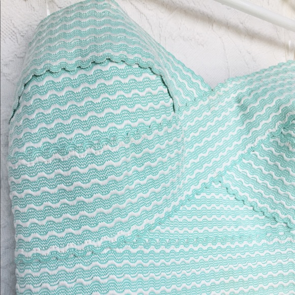 Turquoise and black strapless dress. Size 3 - Picture 3 of 5